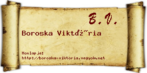 Boroska Viktória névjegykártya